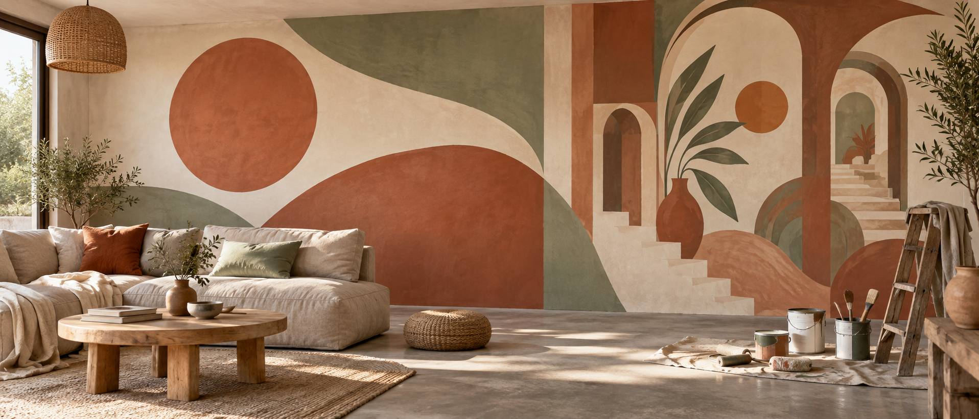 Illustration éditoriale du sujet : Prix d'une fresque murale : tarifs 2026